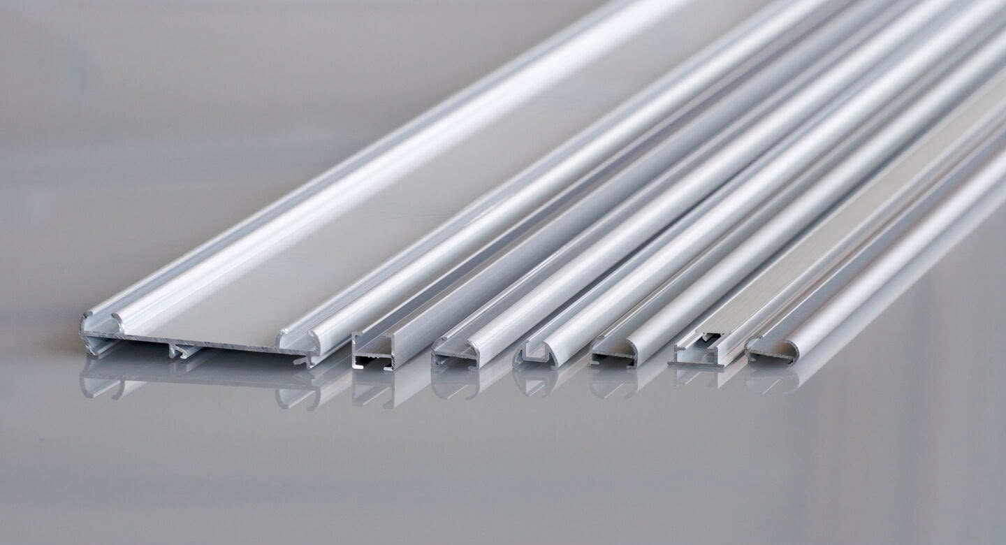 Vorhangschienen-Profile aus Aluminium in verschiedenen Ausführungen